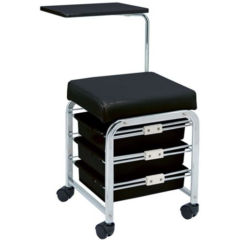 ネイルワゴンチェア ブラック【メーカー直送】【お取り寄せ】
