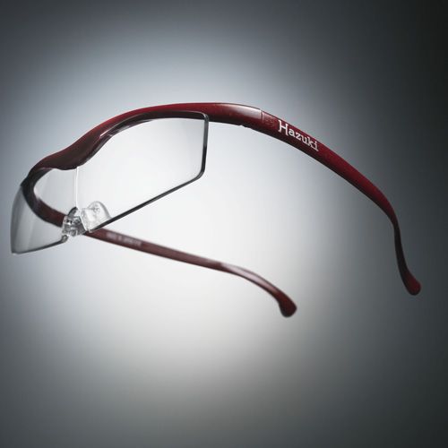 ●ハズキルーペ コンパクト クリアレンズ 1.6倍 赤(ラメ入) [改良版]【お取り寄せ】