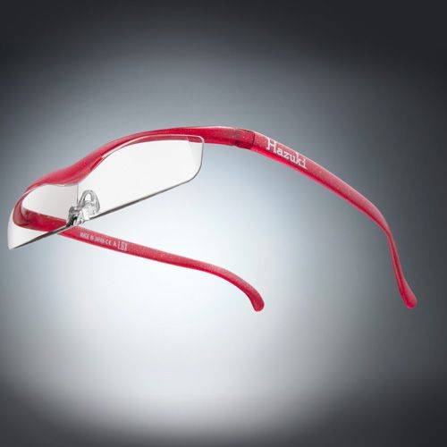 ●ハズキルーペ クール クリアレンズ 1.6倍 ルビー(ラメ入) [改良版]【お取り寄せ】