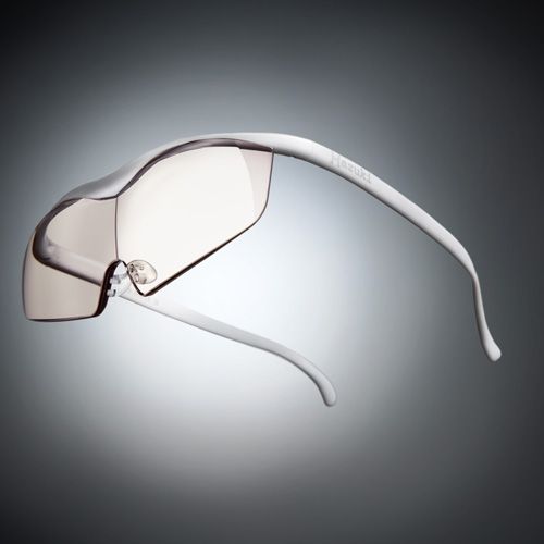 ●ハズキルーペ ラージ カラーレンズ 1.6倍 白【お取り寄せ】