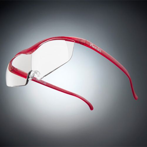 ●ハズキルーペ ラージ クリアレンズ 1.85倍 ルビー(ラメ入)【お取り寄せ】