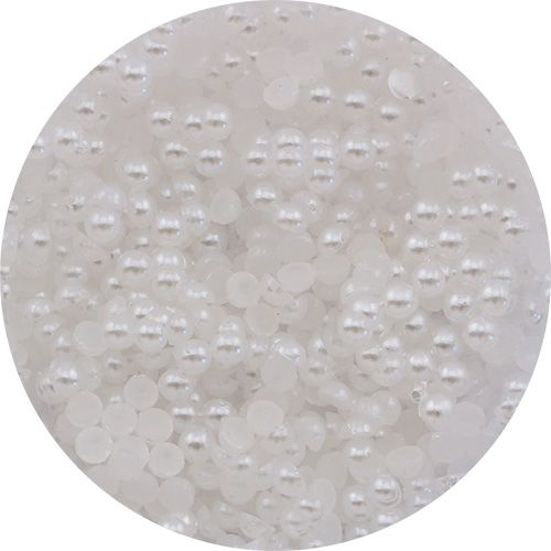 ♪半球体パール ホワイト 1.5mm【ゆうパケット】