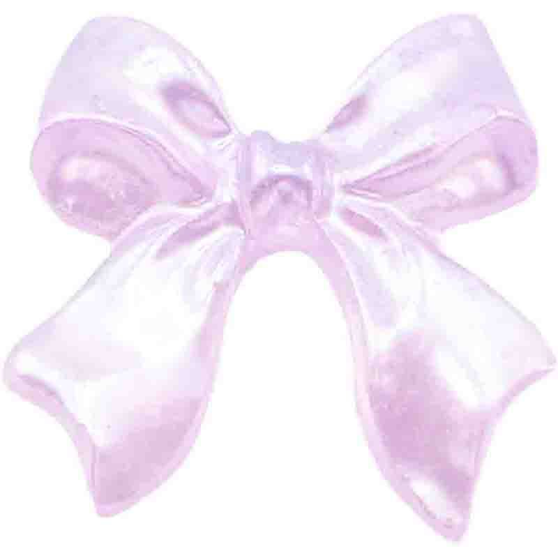 ▲3Dリボン ミディアム パールパープル【ゆうパケット】