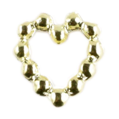 ビーズフレームハート ゴールド【ゆうパケット】