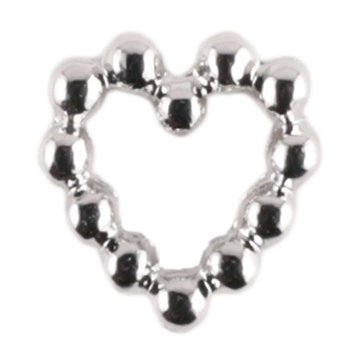 ビーズフレームハート スチールグレー【ゆうパケット】