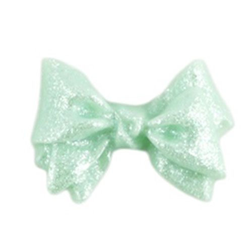 3Dリボン ショートパール グリーン【お取り寄せ】【ゆうパケット】