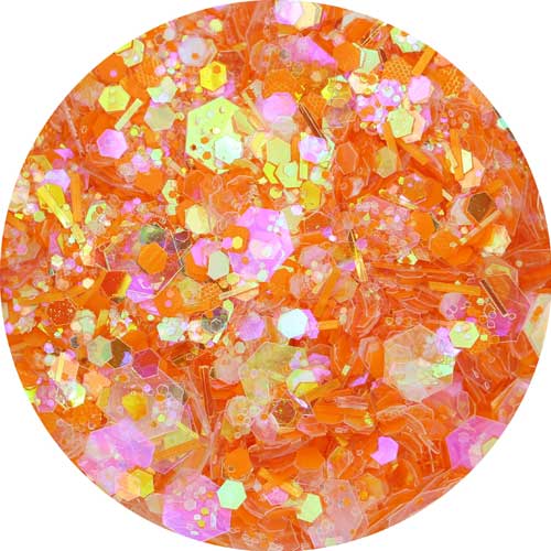 [欠品]MIXグリッターホログラム ティントパステルオレンジ【お取り寄せ】【ゆうパケット】