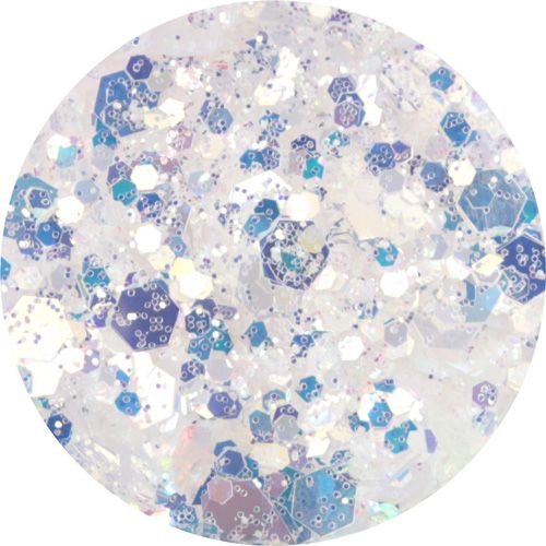 [欠品]プリズムグリッター六角ホログラム入クリスタルブルー【お取り寄せ】【ゆうパケット】