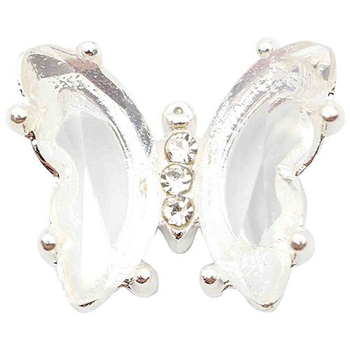 シルバーフレーム クリスタルバタフライ クリア【お取り寄せ】【ゆうパケット】