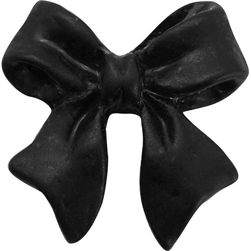 3Dリボン ミディアム ブラック【ゆうパケット】