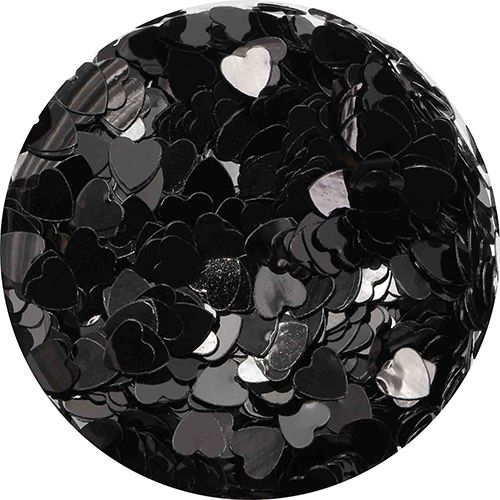 ハートホログラム ブラック 2.5mm【ゆうパケット】
