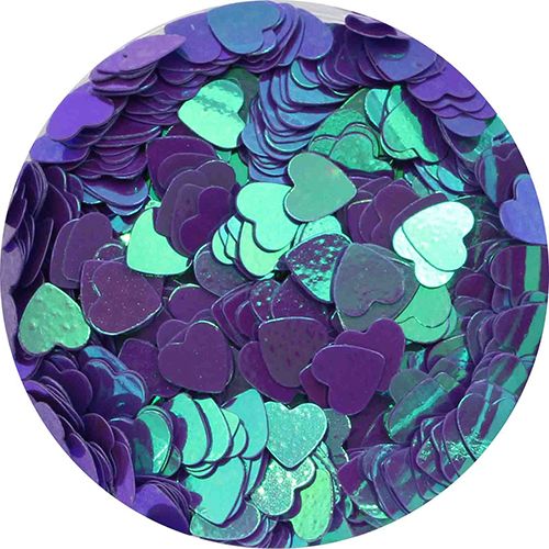 ハートホログラム エメラルドパープル 3mm【お取り寄せ】【ゆうパケット】