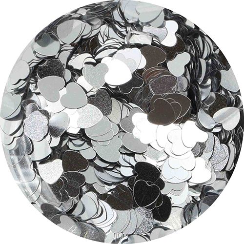 ハートホログラム メタリックシルバー 2.5mm【ゆうパケット】
