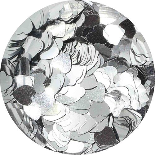 ハートホログラム メタリックシルバー 3mm【ゆうパケット】