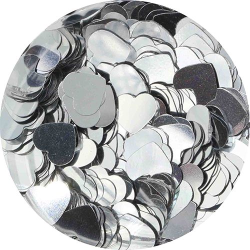 ハートホログラム メタリックシルバー 4mm【お取り寄せ】【ゆうパケット】