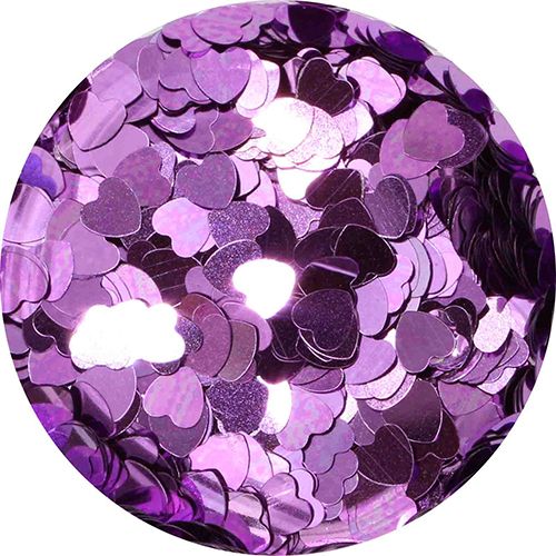 ハートホログラム メタリックパープル 2.5mm【ゆうパケット】