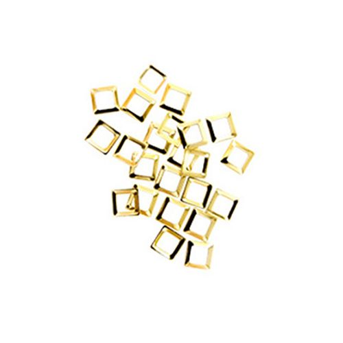 メタルスタッズ フレームスクエア ゴールド M【お取り寄せ】【ゆうパケット】