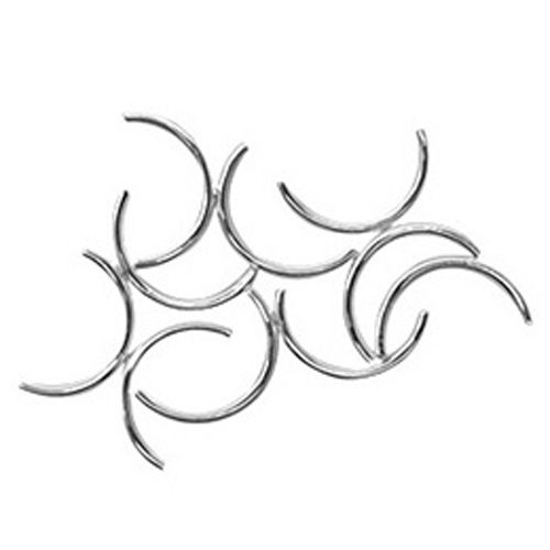 メタルパーツ スティック スリムカーブ シルバー【お取り寄せ】【ゆうパケット】