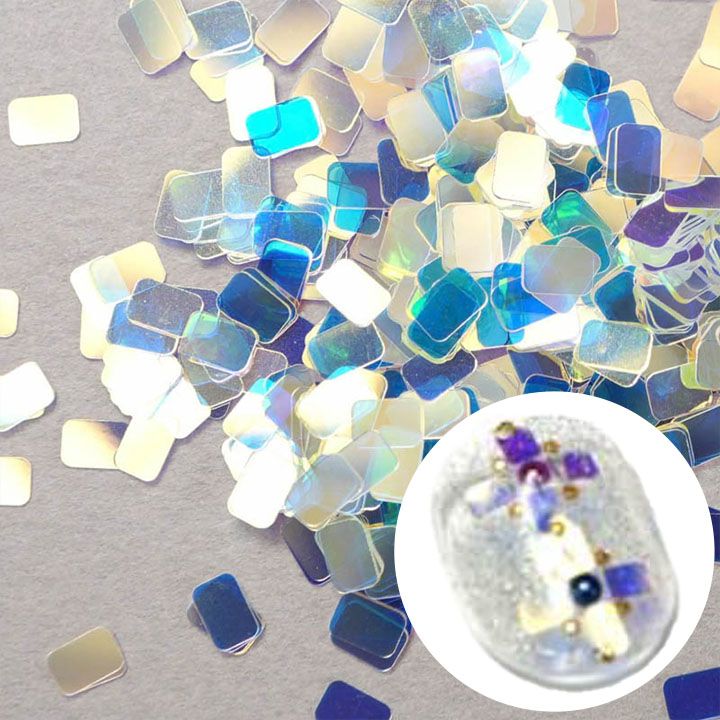 ハピホロ レクタングルホログラム HG1108 ブルーオーロラ【ゆうパケット】