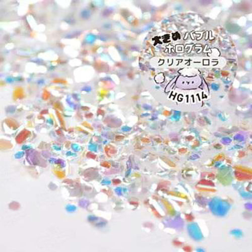 大きめバブルホログラム HG-1114 クリアオーロラ【ゆうパケット】