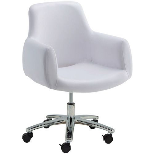 ビジターチェアDX ホワイト【メーカー直送】【お取り寄せ】