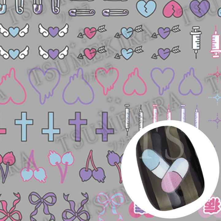 なかやまちえこプロデュース YAMIKAWAII/病みかわいい地雷ネイル【お取り寄せ】【ゆうパケット】