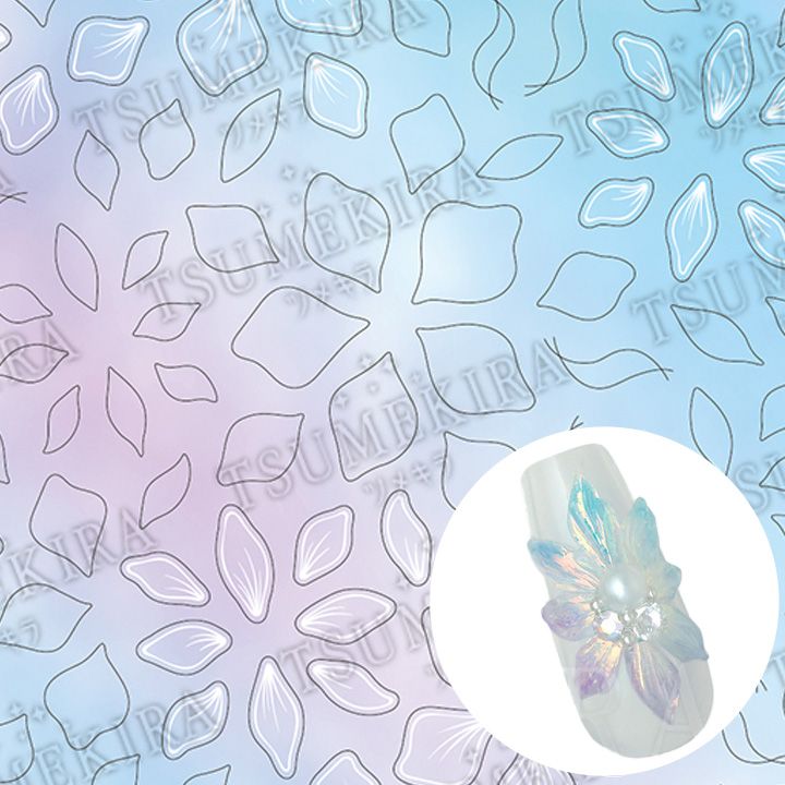 【オーロラホロ】オーロラフィルムシール aurora flower(Supervised by ROZABELLA Eri)【ゆうパケット】