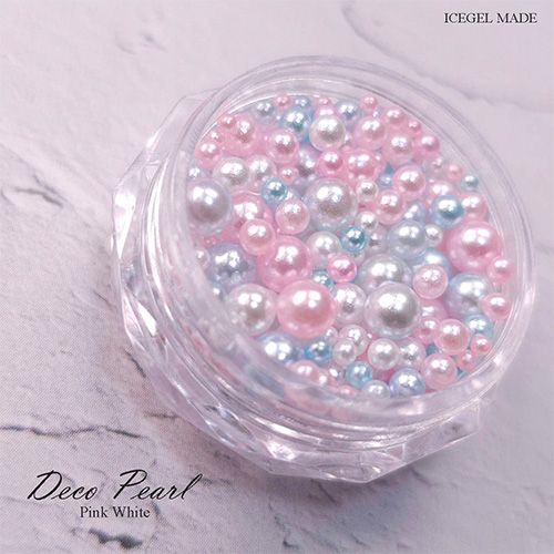 ♪デコパール5 ピンクホワイト【ゆうパケット】