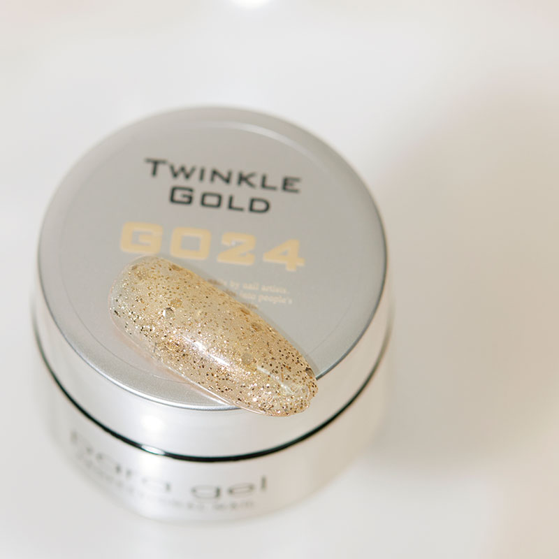 ☆【シアー＆グリッター】カラージェル G024 トゥインクルゴールド3g【お取り寄せ】【ゆうパケット】