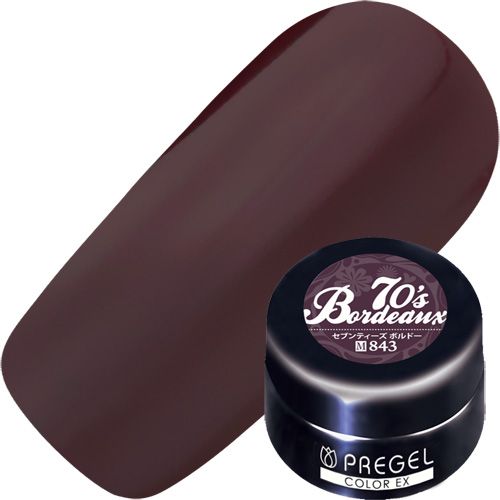 【70'sシリーズ】カラーEX3g 843 セブンティーズボルドー【お取り寄せ】【ゆうパケット】