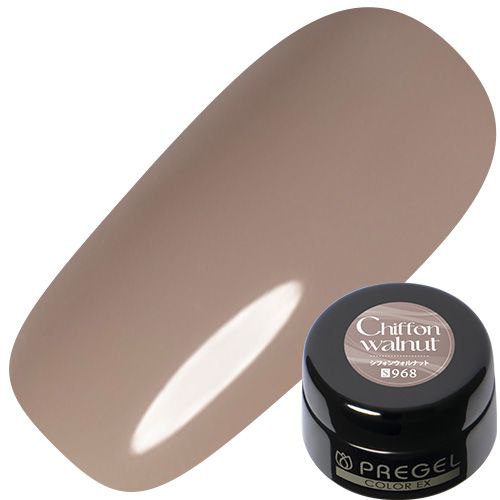 【シルクシフォンシリーズ】カラーEX3g 968シフォンウォルナット【ゆうパケット】