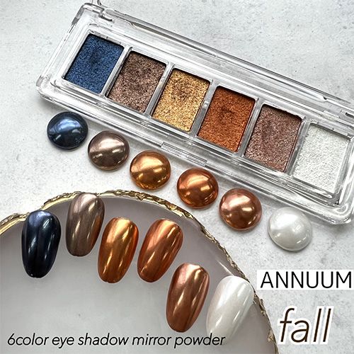 6カラーアイシャドーミラーパウダー fall【ゆうパケット】