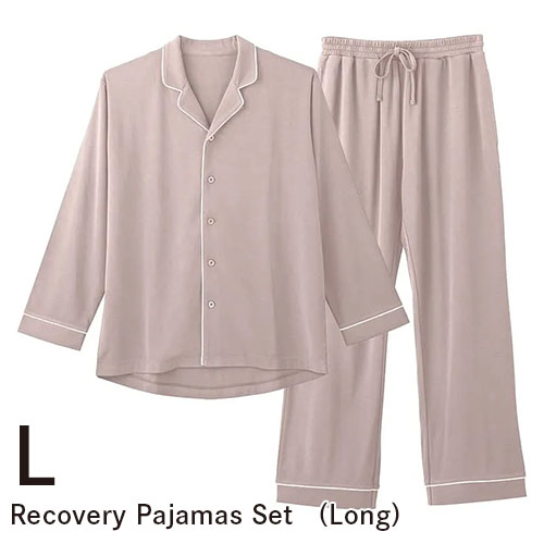 [欠品]ニューピース リカバリーパジャマ セット ロング L グレージュ【お取り寄せ】