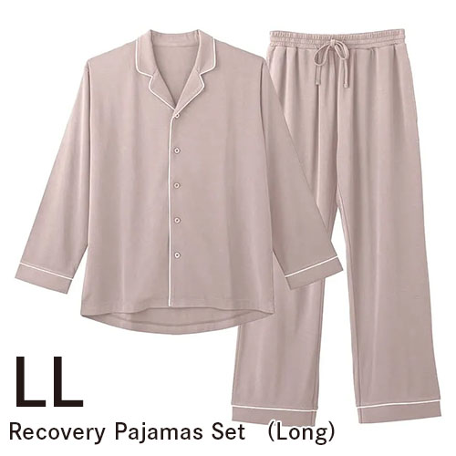 [欠品]ニューピース リカバリーパジャマ セット ロング LL グレージュ【お取り寄せ】