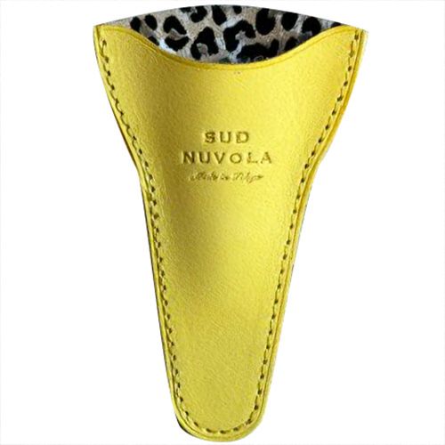 本革ニッパーケース IYO(レモンイエロー×レオパード)【ゆうパケット】