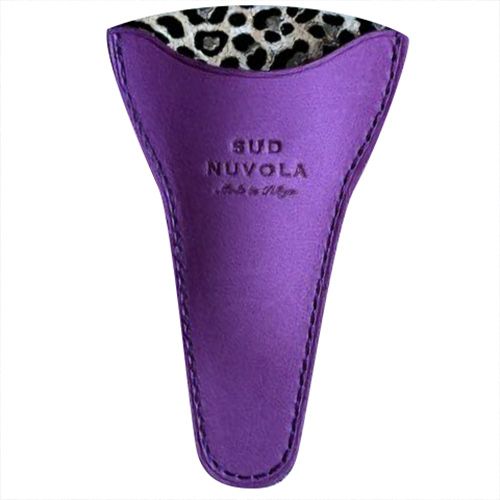 本革ニッパーケース MIZUE(グレープ×レオパード)【ゆうパケット】