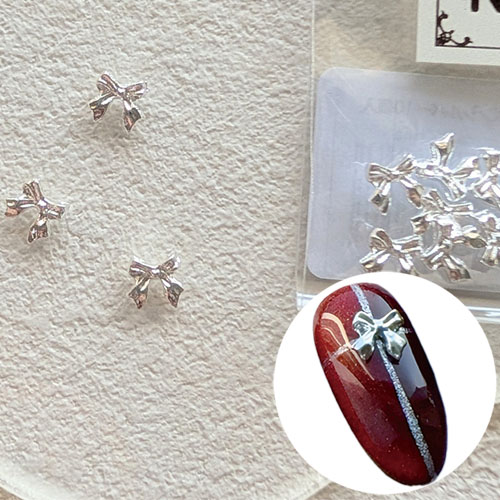 ♪プチPリボン シルバー10個入【ゆうパケット】