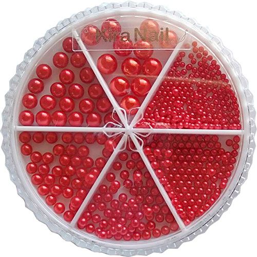 ♪パールセット ラウンド(6サイズ) レッド【お取り寄せ】【ゆうパケット】