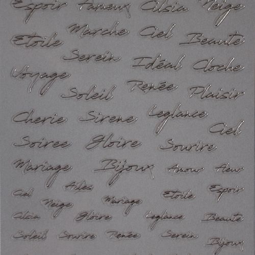 【Reneeプロデュース】ネイルシール French letters(フレンチレターズ) シルバー【お取り寄せ】【ゆうパケット】