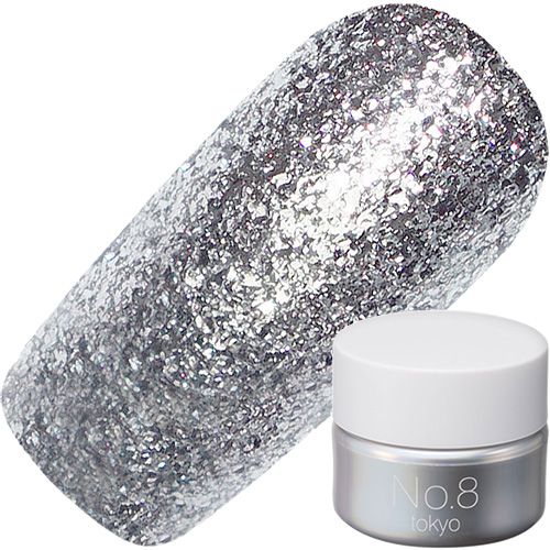 カラージェル4g G164 グリッター乱切り箔入りシルバー【お取り寄せ】