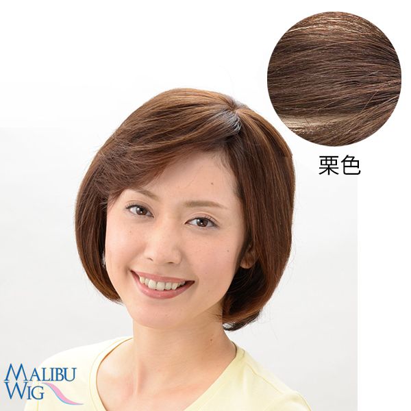 ミニつむじヘアピース　ワイドタイプ(栗色)【メーカー直送】【お取り寄せ】
