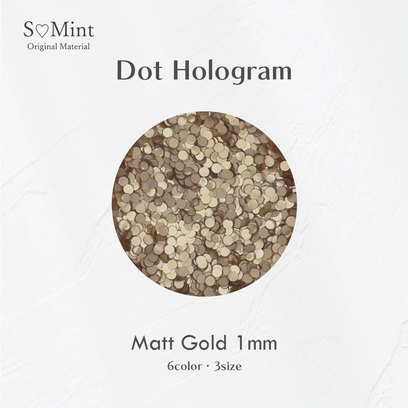 Dot Hologram 13.Matt Gold 1mm【ゆうパケット】