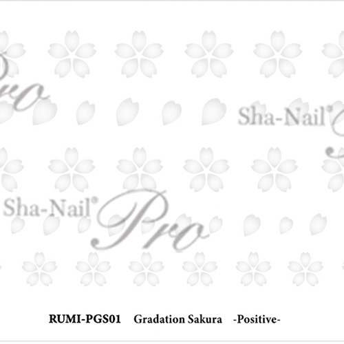 ♪【plus/RUMI先生コラボ】Gradation Sakura Negative/グラデーションサクラ ネガティブ【ネコポス】