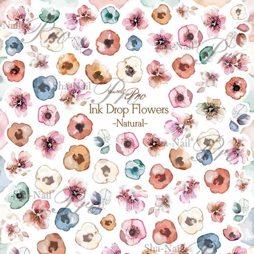 ♪Ink Drop Flowers -Natural-/インクドロップフラワーズ ナチュラル【ネコポス】