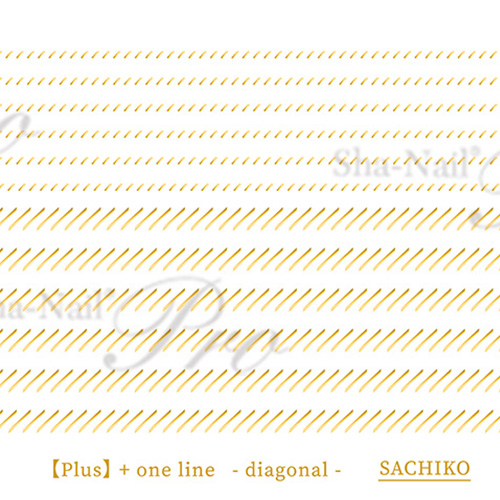 ♪■【plus/SACHIKO先生コラボ】+one line diagonal-Gold-/プラスワンライン ディアゴナル ゴールド【お取り寄せ】【ネコポス】