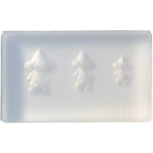 ♪【なかやまちえこコラボ】シリコンモールド011 寝そべり垂れ耳犬【お取り寄せ】【ゆうパケット】