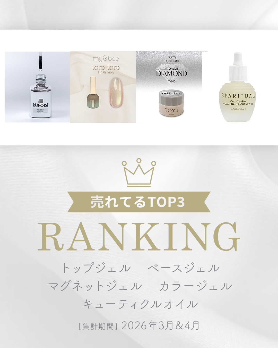3月＆4月の売上ランキング