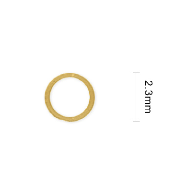 ■[☆STOCK]フラットリング2.3mm ゴールド(10個)【ネコポス】