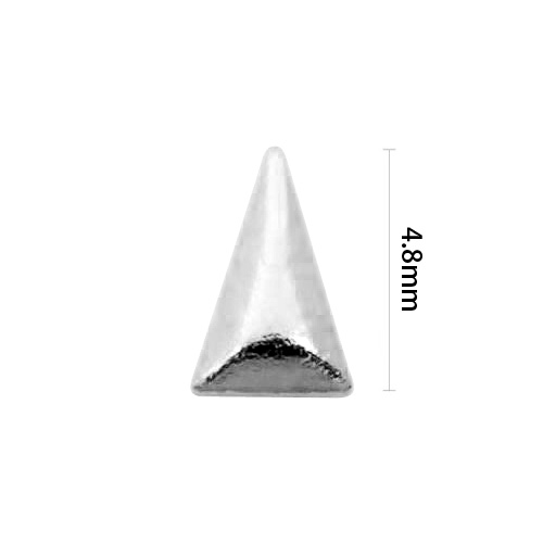 ■[OUTLET]スタッズトライアングル3 3×4.8mm シルバー(50個)【ネコポス】