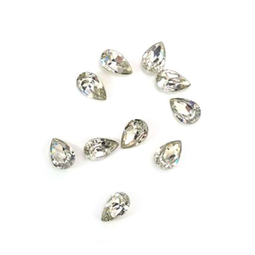 ビジューストーン ティアドロップ 3×5mm クリスタル 【ネコポス】